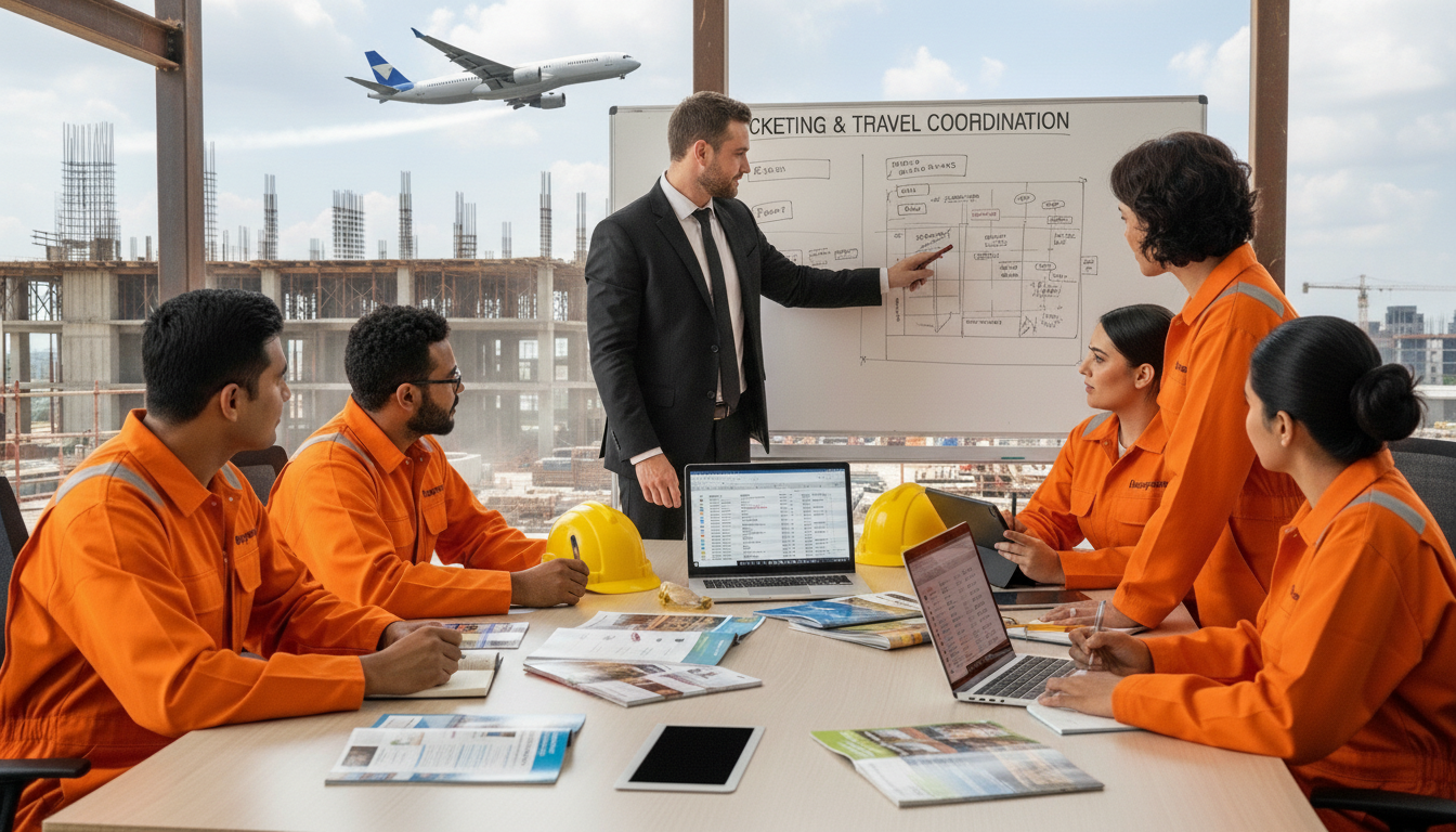 “Manpower agency managing ticketing and travel coordination for candidates, ensuring smooth departure and arrival for overseas and local employment.”